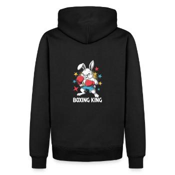 Un lapin Boxing King Boxer Sports Strength Gym - Sweat à capuche Premium bio Homme - noir - Dos - Nico (187cm)