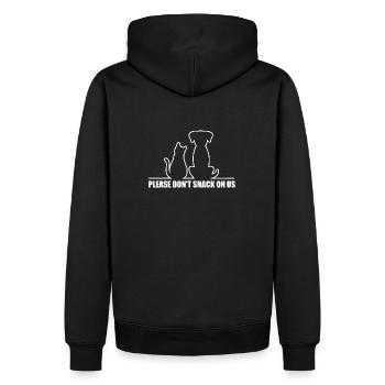 Dont Snack On us They Are Eating The Cats The Dogs - Men’s Premium Organic Hoodie - black - Back - Nico (187cm)