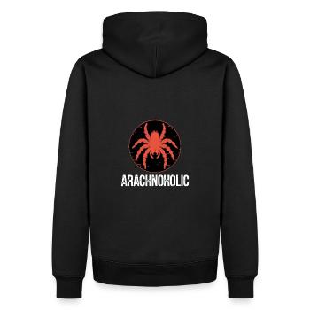 Arachnoholic große haarige Vogelspinne Silhouette - Männer Premium Bio Hoodie - Schwarz - Hinten - Nico (187cm)