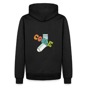 Chaussette cool - design motivant amusant - Sweat à capuche Premium bio Homme - noir - Dos - Nico (187cm)