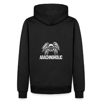 Arachnoholic große haarige Vogelspinne Silhouette - Männer Premium Bio Hoodie - Schwarz - Hinten - Nico (187cm)