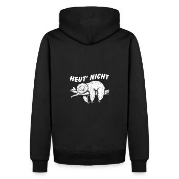 Süßes schläfriges Faultier - heute nicht - Männer Premium Bio Hoodie - Schwarz - Hinten - Nico (187cm)