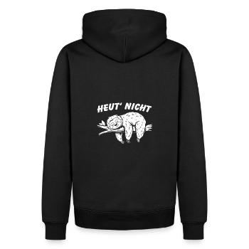 Süßes schläfriges Faultier - heute nicht - Männer Premium Bio Hoodie - Schwarz - Hinten - Nico (187cm)