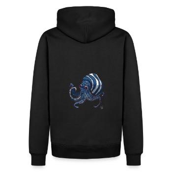 Madako - Sweat à capuche Premium bio Homme - noir - Dos - Nico (187cm)