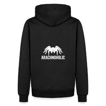 Arachnoholic große haarige Vogelspinne Silhouette - Männer Premium Bio Hoodie - Schwarz - Hinten - Nico (187cm)