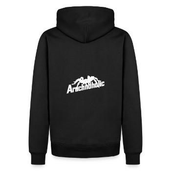 Arachnoholic große haarige Vogelspinne Silhouette - Männer Premium Bio Hoodie - Schwarz - Hinten - Nico (187cm)