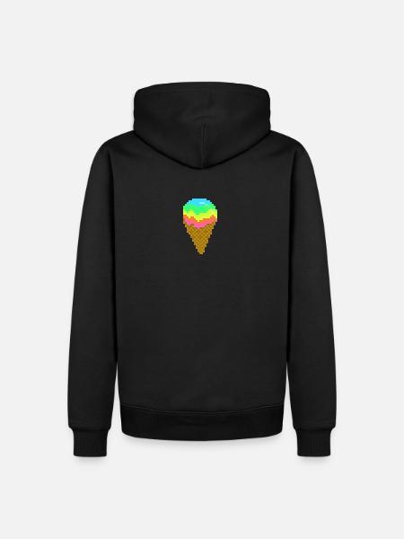 Eis - Männer Premium Bio Hoodie - Schwarz