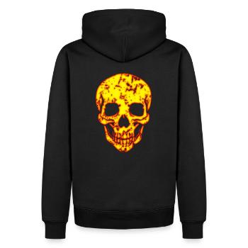 Crâne brillant - Sweat à capuche Premium bio Homme - noir - Dos - Nico (187cm)