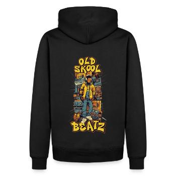 90s Hip Hop Scene - Men’s Premium Organic Hoodie - black - Back - Nico (187cm)
