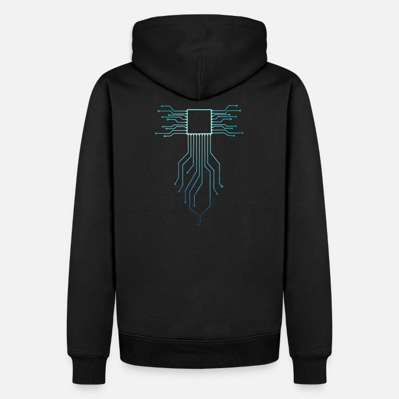 CPU Platine - Männer Premium Bio Hoodie - Schwarz