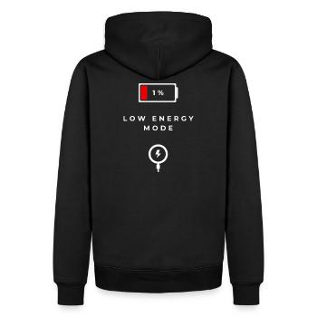 Low Energy Mode Graphics - Men’s Premium Organic Hoodie - black - Back - Nico (187cm)