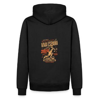 Championnat d’Espagne 2024 Femmes Hommes Drapeau Rouge - Sweat à capuche Premium bio Homme - noir - Dos - Nico (187cm)