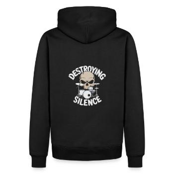 Groupe de rock tambour et batteur de crâne - Sweat à capuche Premium bio Homme - noir - Dos - Nico (187cm)