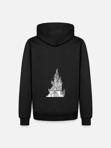 The castle - Men’s Premium Organic Hoodie - black