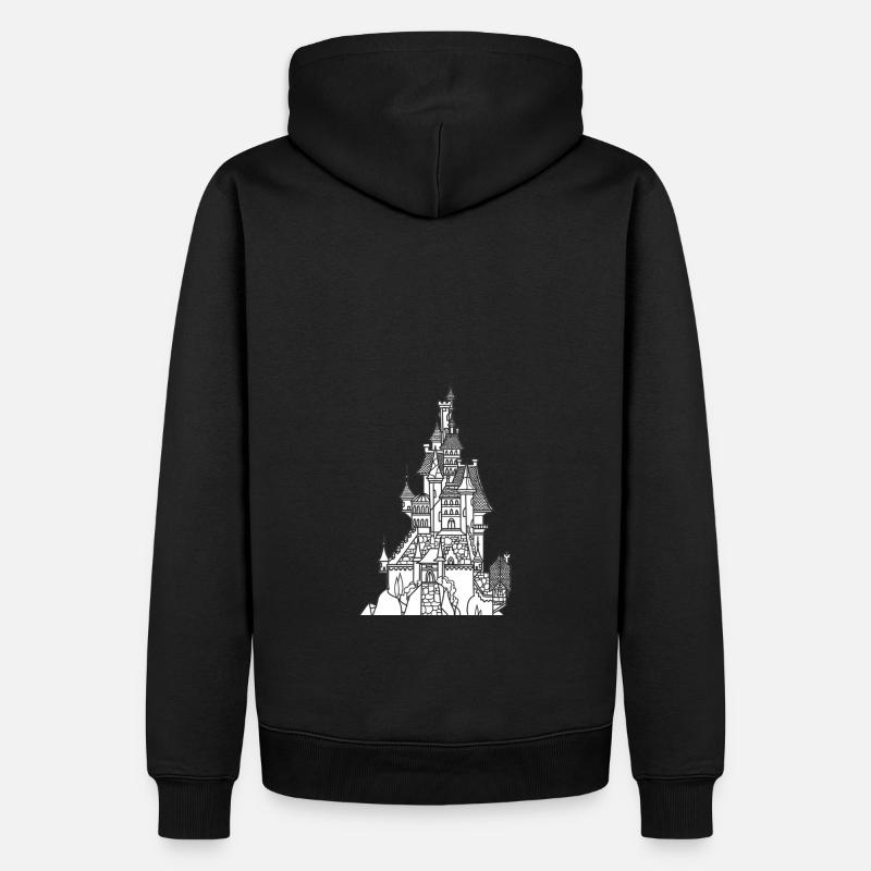 Das Schloss - Männer Premium Bio Hoodie - Schwarz