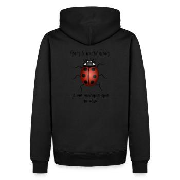 Après le maillot à pois il me manque que le vélo - Sweat à capuche Premium bio Homme - noir - Dos - Nico (187cm)
