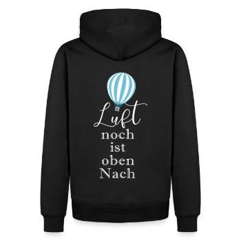 Ballon Heißluftballon Ballonfahrt - Männer Premium Bio Hoodie - Schwarz - Hinten - Nico (187cm)