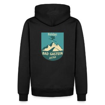 Wintersport in Bad Gastein - Austria - Skifahren - Männer Premium Bio Hoodie - Schwarz - Hinten - Nico (187cm)
