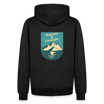 Madonna di Campiglio - Skifahren in Italien - Männer Premium Bio Hoodie - Schwarz - Hinten - Nico (187cm)