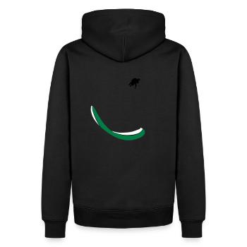 Paragleiter - Männer Premium Bio Hoodie - Schwarz - Hinten - Nico (187cm)