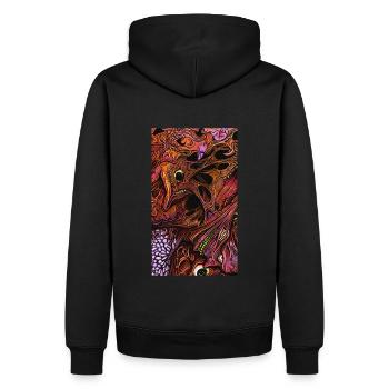 Chair vorace - Sweat à capuche Premium bio Homme - noir - Dos - Nico (187cm)