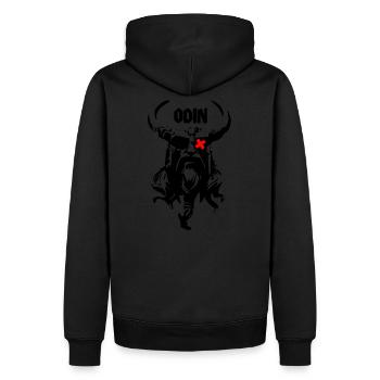 Odin dieu viking - Sweat à capuche Premium bio Homme - noir - Dos - Nico (187cm)