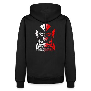 Only orcs - Sweat à capuche Premium bio Homme - noir - Dos - Nico (187cm)