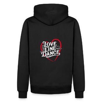 Love Line Dance ich liebe Line Dancing - Männer Premium Bio Hoodie - Schwarz - Hinten - Nico (187cm)