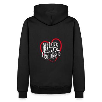 Love Line Dance ich liebe Line Dancing - Männer Premium Bio Hoodie - Schwarz - Hinten - Nico (187cm)