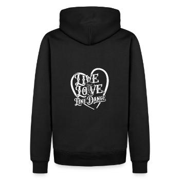 Vie Amour Danse en ligne Danse Sport - Sweat à capuche Premium bio Homme - noir - Dos - Nico (187cm)