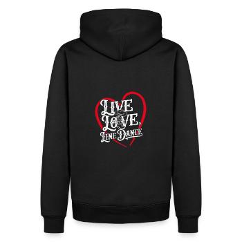 Vie Amour Danse en ligne Danse Sport - Sweat à capuche Premium bio Homme - noir - Dos - Nico (187cm)