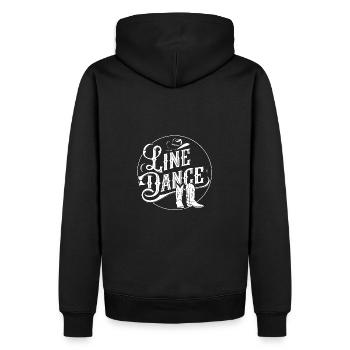La danse en ligne, mon sport de danse et ma passion - Sweat à capuche Premium bio Homme - noir - Dos - Nico (187cm)