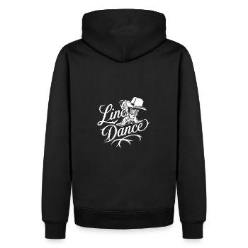 La danse en ligne, mon sport de danse et ma passion - Sweat à capuche Premium bio Homme - noir - Dos - Nico (187cm)