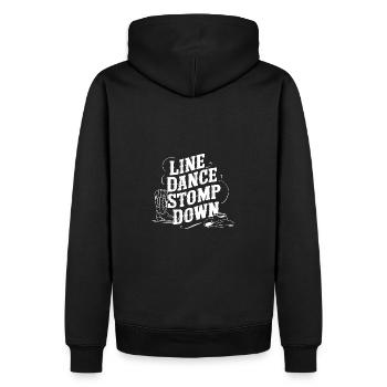 La danse en ligne, mon sport de danse et ma passion - Sweat à capuche Premium bio Homme - noir - Dos - Nico (187cm)