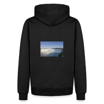 Niagara falls - Men’s Premium Organic Hoodie - black - Back - Nico (187cm)