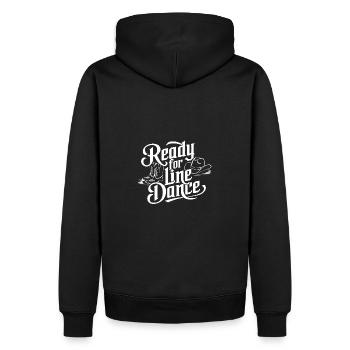 La danse en ligne, mon sport de danse et ma passion - Sweat à capuche Premium bio Homme - noir - Dos - Nico (187cm)