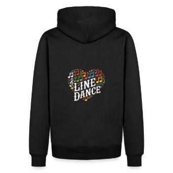 Danse en ligne Danser avec l’amour et le cœur - Sweat à capuche Premium bio Homme - noir - Dos - Nico (187cm)