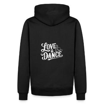 Ready for Line Dance Love Line Dancing - Männer Premium Bio Hoodie - Schwarz - Hinten - Nico (187cm)