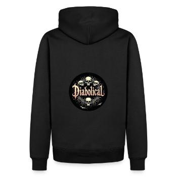 Diabolique - Diabolico - Sweat à capuche Premium bio Homme - noir - Dos - Nico (187cm)