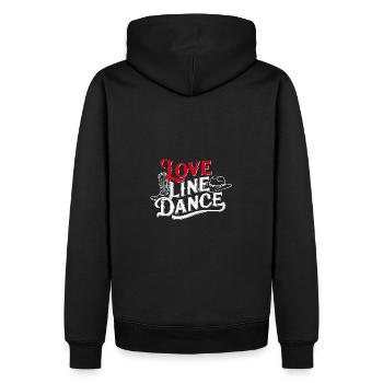 Love Line Dance ich liebe Line Dancing - Männer Premium Bio Hoodie - Schwarz - Hinten - Nico (187cm)