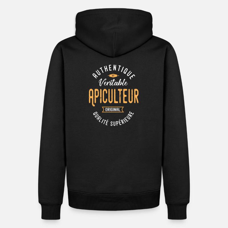 Professionelle Imker-authentische Geschenkzitate - Männer Premium Bio Hoodie - Schwarz