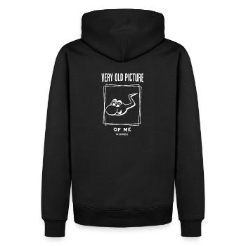Very old Picture of me - Männer Premium Bio Hoodie - Schwarz - Hinten - Nico (187cm)