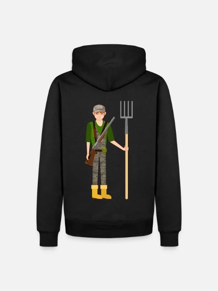 Peasant Soldier - Men’s Premium Organic Hoodie - black