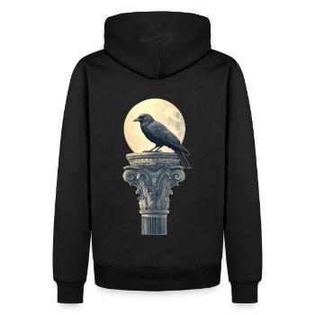 Corbeau - Sweat à capuche Premium bio Homme - noir - Dos - Nico (187cm)
