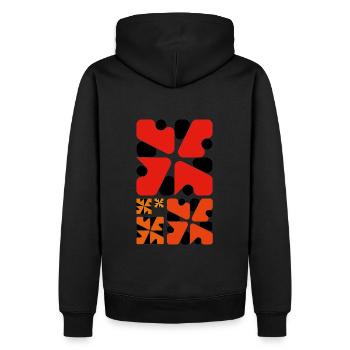 Winkel 3 - Männer Premium Bio Hoodie - Schwarz - Hinten - Nico (187cm)