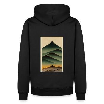 Mountain Vibes 6 - Sweat à capuche Premium bio Homme - noir - Dos - Nico (187cm)