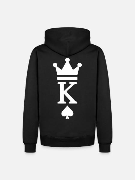 KING CROWN PIK - Men’s Premium Organic Hoodie - black