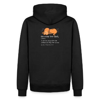 introverti - Sweat à capuche Premium bio Homme - noir - Dos - Nico (187cm)