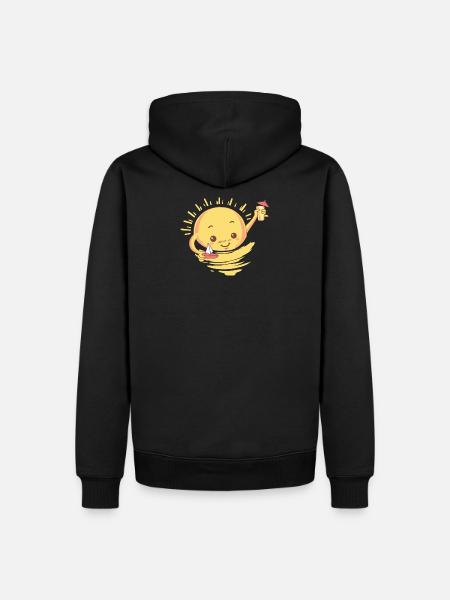 Sommer Cocktail Geschenk - Männer Premium Bio Hoodie - Schwarz