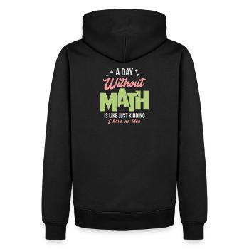 mathematics - Men’s Premium Organic Hoodie - black - Back - Nico (187cm)